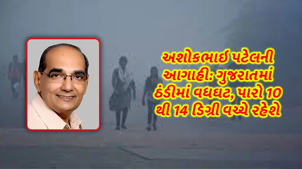 Gujarat weather update: Ashokbhai Patel's prediction is that the temperature will fluctuate in Gujarat, the mercury will be between 10 and 14 degrees